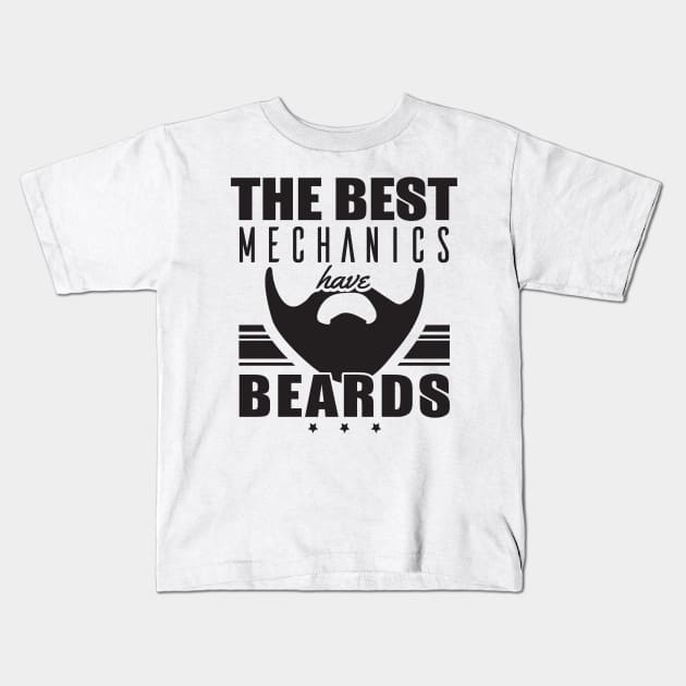 The Mechanics have Beards Kids T-Shirt by shopbudgets